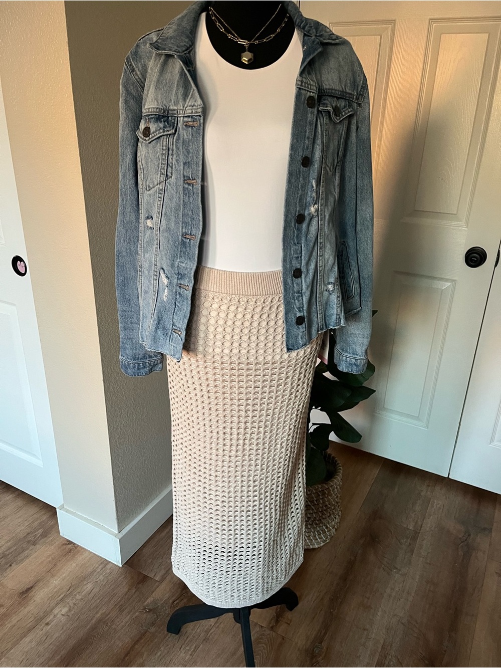 Steve Madden Crochet Maxi Skirt